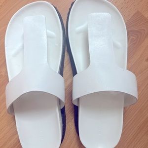 Alexander wang leather white sandals